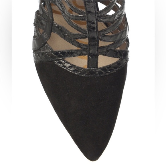 Sam Edelman Sydney Leather Suede Caged Pumps EUC - Picture 3 of 14